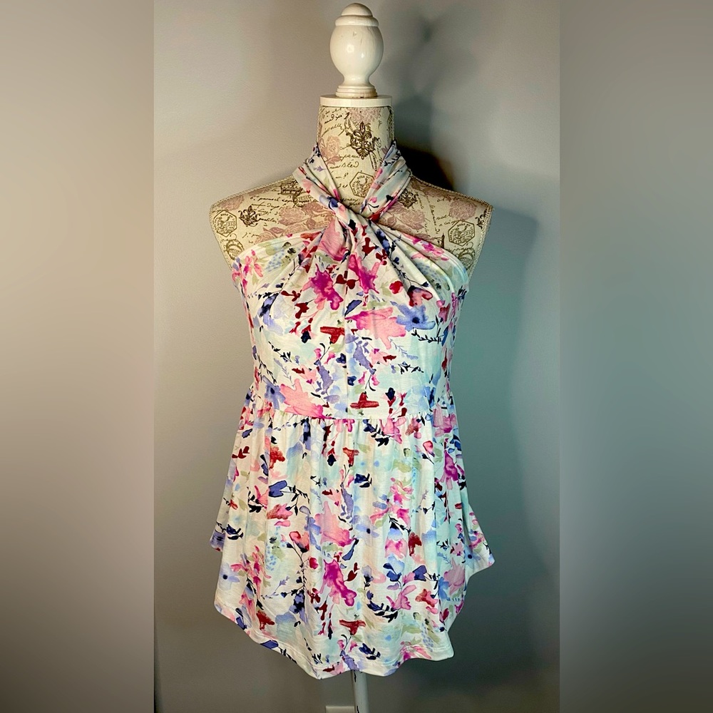NWT Be Stage Floral Halter Top
